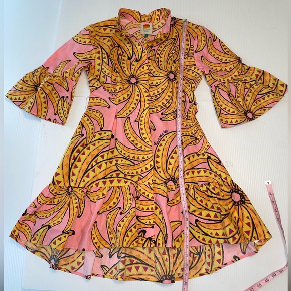 FARM Rio Pink Dress with Yellow Sunburst Print - Picture 10 of 13
